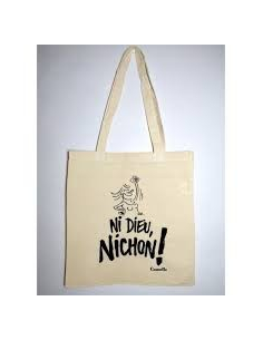 Retour en force du tote bag culte de votre magazine préféré : Ni Dieu Nichon!© Camille Besse