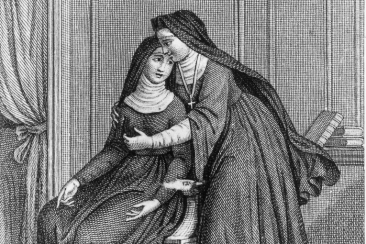 illustration for book la religieuse the nun by denis diderot published in 1796 engraving at convent suzanne simonin is subjected to advances of the mother superior