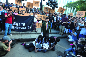 myanmar press freedom advocates and youth activists hold a demonstration demanding the freedom of two jailed reuters journalists wa lone and kyaw soe oo in yangon