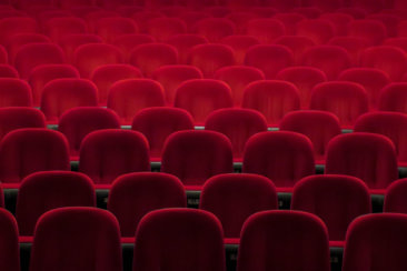 red padded theater chairs