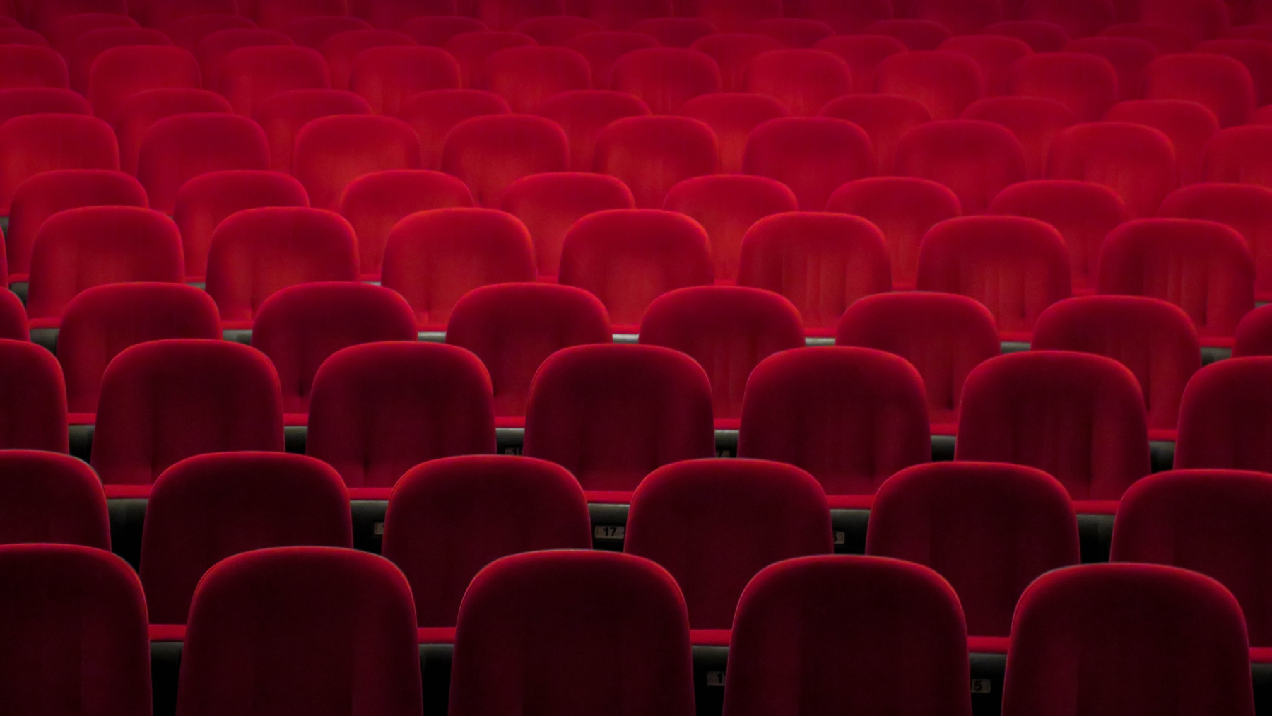 red padded theater chairs