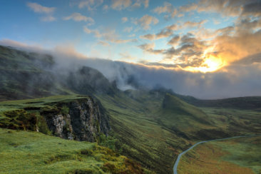 foggy mountain summit