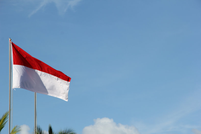 red and white flag under blue sky during daytime