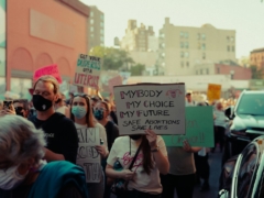 People Protesting on Street