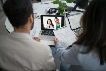 People Doing Online Job Interview