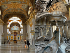 Cathedrale de la trans­fi­gu­ra­tion Odessa avant apres